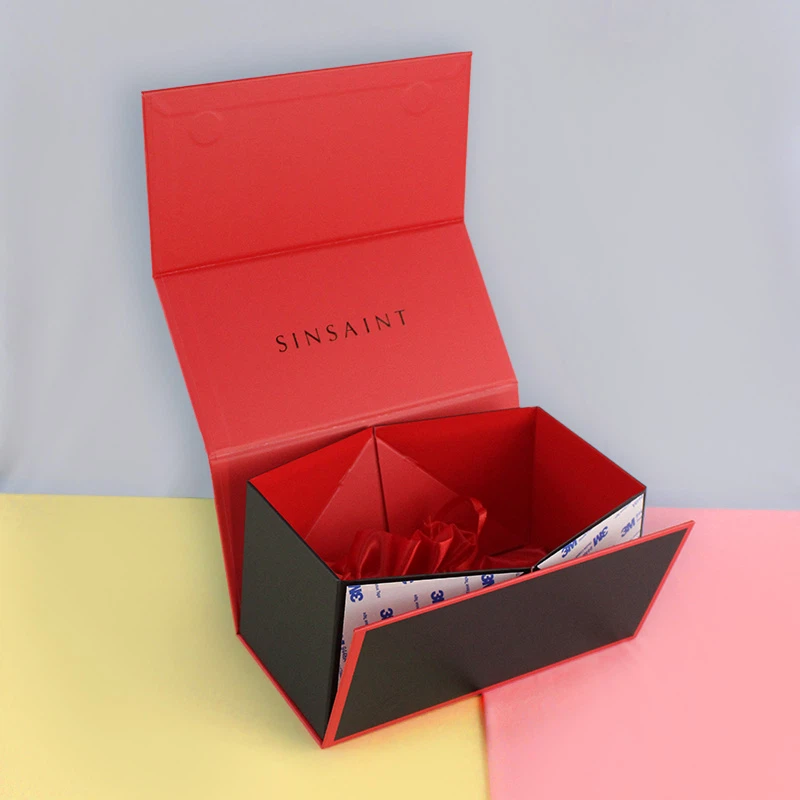 Magnetic Folding Box With Satin Pouch Bag 6